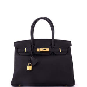 Hermes Birkin 30 Black Togo with Gold Hardware